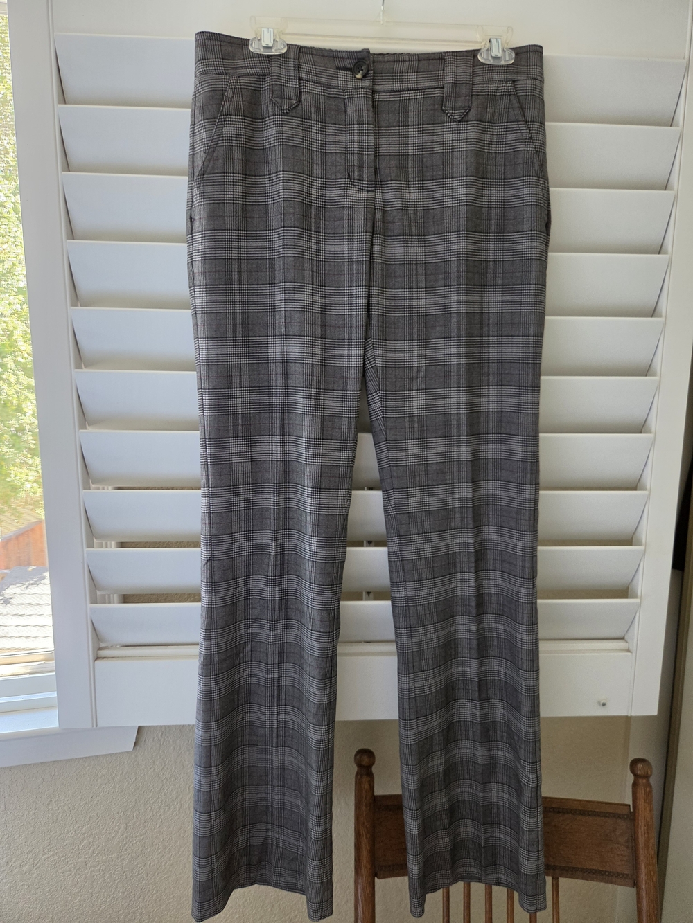 CAbi Gray Plaid Dress Pants #922L